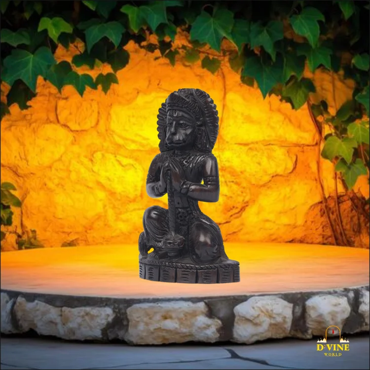 Hanuman Karungali Namaste Statue